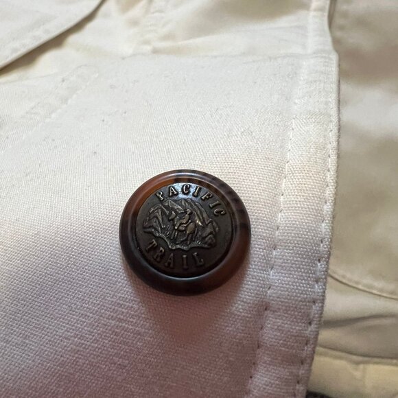 Vintage Pacific Trail Outdoor Jacket L 90s Parka Barn Chore Coat Beige Women - Picture 6 of 10